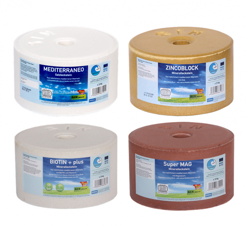 Soľný bar Univerzál - set 3kg BIOTIN +, 3kg ZINKOBLOK, 3kg SUPERMAG, 3kg MEDITERRANEO
