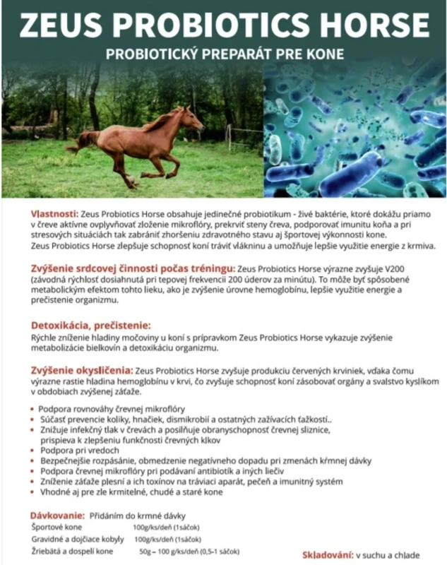 ZEUS Probiotics Horse 5 kg (100g sáčky) 1