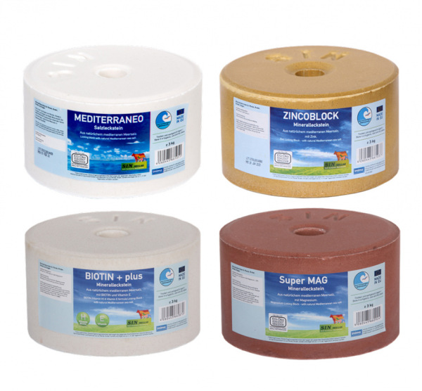 Soľný bar Univerzál - set 3kg BIOTIN +, 3kg ZINKOBLOK, 3kg SUPERMAG, 3kg MEDITERRANEO