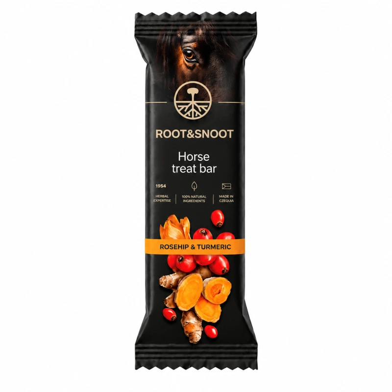Root & Snoot –tyčinka so šípkou a kurkumou pre kone 50 g
