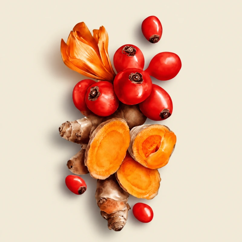 Root & Snoot –tyčinka so šípkou a kurkumou pre kone 50 g 1