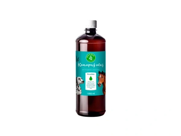Zelené Země Konopný olej prezvieratá 1l