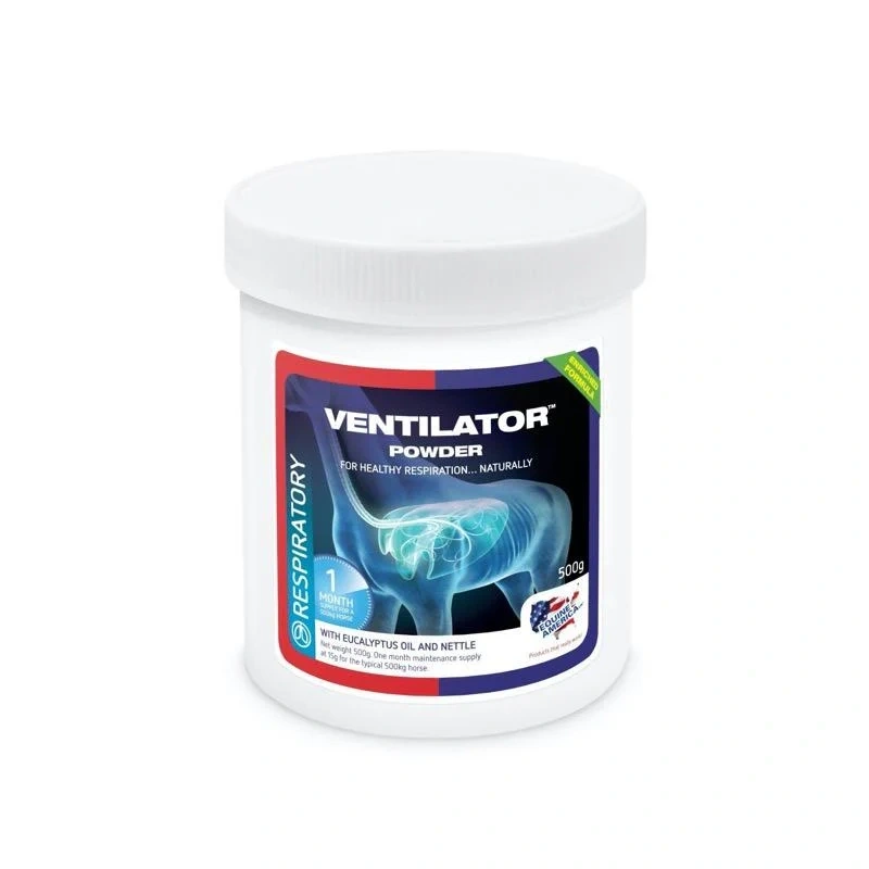 Ventilator prášok pre podporu dýchacieho systému koňa, 500 g
