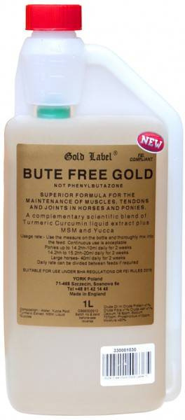 Gold Label - Bete free tekutý doplnok pre kone s kurkumou, MSM a jukou 1 l