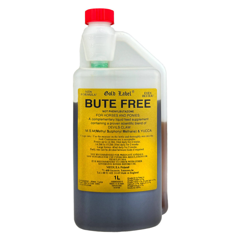 Gold Label - Bete free tekutý doplnok pre kone - diablov pazúr MSM a juka1 l